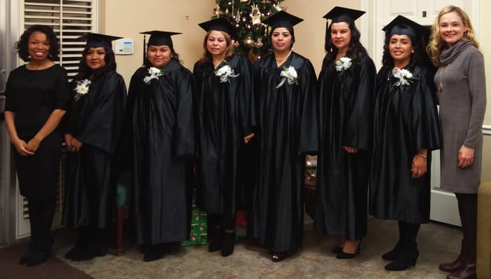 Six women graduate from DeNeuville Learning Center